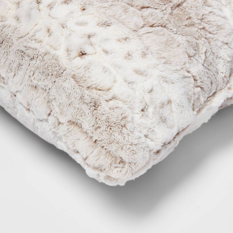 Snow Leopard Ombre Faux Fur Throw Pillow - Threshold™, 4 of 11