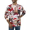 Joyfy Unisex Christmas Sweatshirt, Ugly Christmas Sweaters, Funny Meowy Crewneck Christmas Pullover Tops - 3 of 4