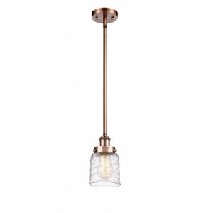 Bell - 1 Light Stem Hung Mini Pendant In Industrial Style-10 Inches Tall and 5 Inches Wide - 1 of 1