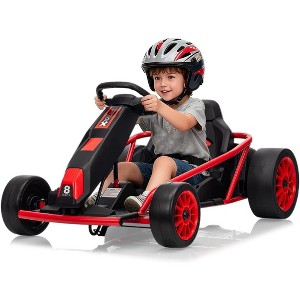 24V Go Kart for Kids 8+ Years,300W*2 Extra Powerful Motors,8.1MPH High Speed Drifting with Power Display - 1 of 4