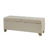 Sapphtopaz Storage Bench Storage Ottoman Storage Organizer Padded Seat Cushion Ottoman with Storage for Living Room, Bedroom - 3 of 4