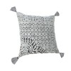 HomeRoots 20" X 20" Silver Gray And Dark Gray Viscose Geometric Zippered Pillow - 4 of 4