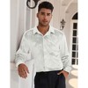 Mens Embosse Dress Shirts Casual Long Sleeve Button Down Regular Fit Shirts - 2 of 4