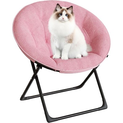 Comfy Oversized Saucer Chair - Plush Reading Lounger for Adults, Sturdy XL Frame, Foldable Accent Chair for Bedroom, Living Room & Dorm