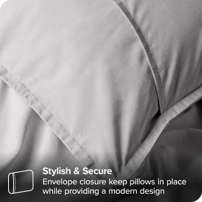 Light Gray Hypoallergenic Polyester Standard Pillow Sham Set