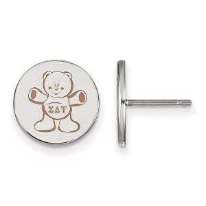 Black Bow Jewelry Sterling Silver Sigma Delta Tau Greek Life Stud Earrings - 1 of 3
