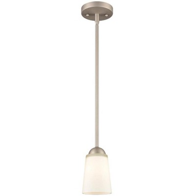 Mini Globe Satin Nickel Wall Sconce with Glass Shade