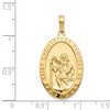 Black Bow Jewelry 14k Yellow Gold Polished Oval St Christopher Medal Pendant, 16 x 33mm - 4 of 4