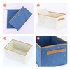 Unique Bargains Collapsible Fabric Storage Bin with Handles for Organizing Blankets Clothes 1 Pc - 3 of 4
