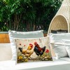 Stupell Industries Country Chic Floral Roosters Outdoor Decorative Throw Pillow, 14 x 20 - 3 of 3