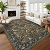 Washable Rugs for Living Room Non Slip Botanical Floral Bedroom Carpet Non-Shedding Low Pile Floor Cover Ultra-Soft Indoor Carpet for Kitchen - 3 of 4
