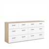HomeStock Belmont 8 Drawer Double Dresser, White - 4 of 4