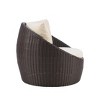 Linon Rylee Snuggle Aluminum & Rattan Club Chair Brown: Weather-Resistant Patio Furniture with Cushions - 4 of 4
