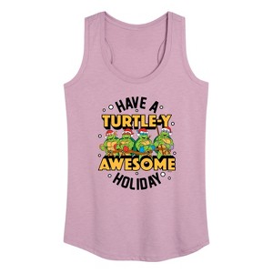 Women's - Teenage Mutant Ninja Turtles - Turtley Awesome Group Graphic Racerback Tank - 1 of 4