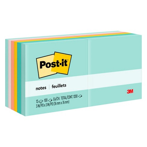 (6 Pads) Sticky Notes 3x3 in 100 Sheets/Pad, Self-Sticky Note Pads, 6  Bright Colors Super Sticky Pads - Easy to Post for School, Office Supplies,  Desk