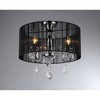 19" x 19" x 9" Round Satin Crystal Chandelier Black - Warehouse of Tiffany: ETL Listed, Metal & Polyester Fixture - 3 of 3