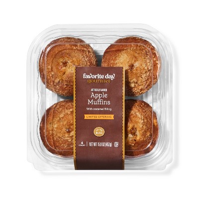 Apple Caramel Muffins - 16oz/4ct - Favorite Day™
