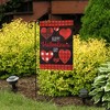 Patterned Valentine's Day Burlap Garden Flag Hearts 18" x 12.5" Briarwood Lane - 4 of 4
