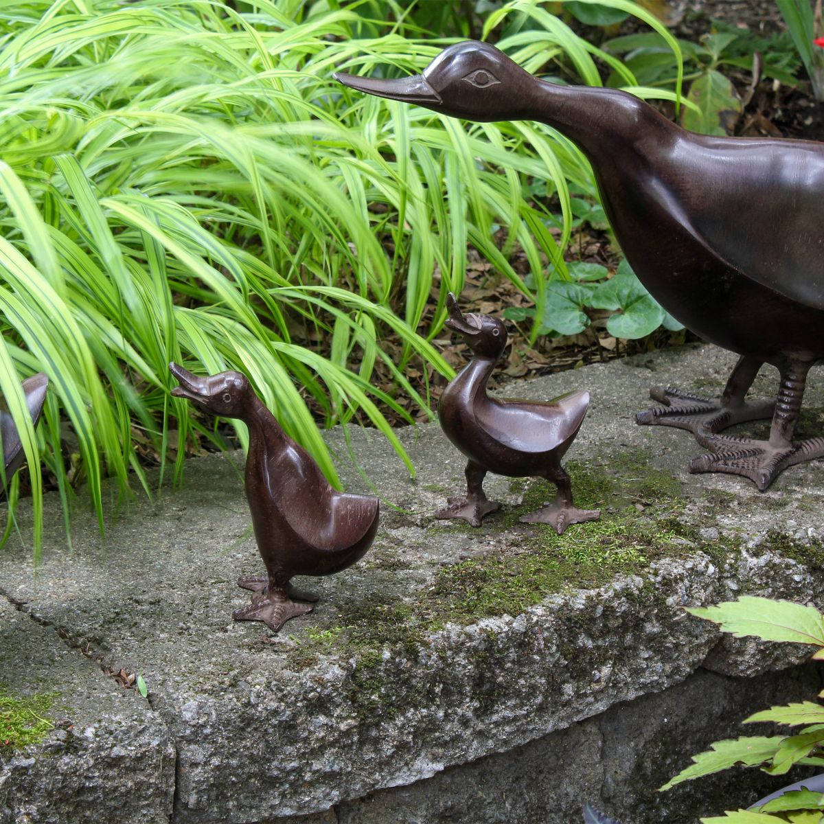 Achla Designs Pair of 2 Ducklings Outdoor Garden Statue Bronze - thumbnail 6