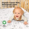 KeaBabies 2pk Soothe Waterproof Fitted Crib Sheets for Girl, Boy, 100% Organic Soft Cotton Crib Mattress Protector Sheet - 2 of 4