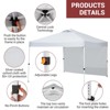 Pop Up Canopy, Beach Tent with One Push Setup - Waterproof Sun Shade with Wheeled Bag for Outdoor Events, Parties - 4 of 4