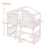 Twin Over Twin House Bunk Bed with Ladder - ModernLuxe - 3 of 4
