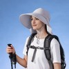 Anna-Kaci Women Ponytail Sun Hat Wide Brim Sun Hat with Flap Packable Adjustable Summer Beach Hat - 3 of 4