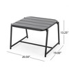 Modern Metal Outdoor End Table, Matte-Finished Patio Side Table for Outside, 20.5" Wide Rectangle Patio End Table -Christopher Knight Home - 4 of 4