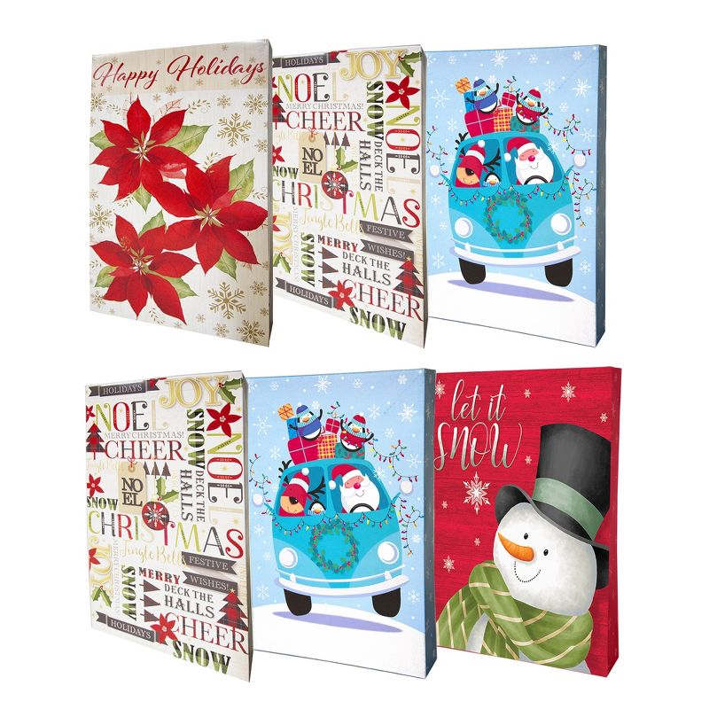 Lindy Bowman Pack of 6 Large Christmas Holiday Gift Box Assortment, 1 of 6