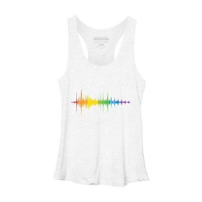 Adult Design By Humans Soundwave Rainbow Pride By Truemilk Racerback Tank Top