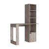 NicBex Home Office Desk 38.8" W Modern Writing Desk with Cabinet, 4-Layer Open Storage Bookshelves and Wooden Frame for Office, Study - 4 of 4