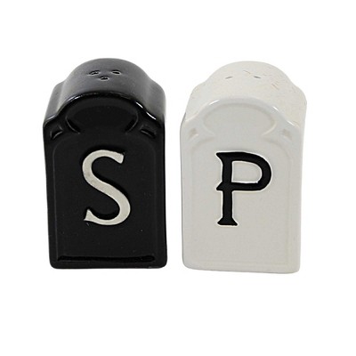 Tabletop 2.75" Gravestone Salt & Pepper Shakers Headstone One Hundred 80 Degree  -  Salt And Pepper Shaker Sets
