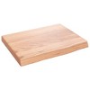 vidaXL Wall Shelf Light Brown 15.7 in.x11.8 in.x(0.8 in.-1.6 in.) Treated Solid Wood Oak - 2 of 4