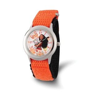 Black Bow Jewelry Disney Girls Moana & Pua Orange Strap Time Teacher Watch - 1 of 3