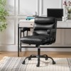 Barnaby Modern Faux Leather Swivel Office Chair with Casters|HULALA HOME - 2 of 4