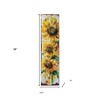 HomeRoots 36" Brown Green And Yellow Solid Wood Sunflowers Porch Sign - 3 of 4