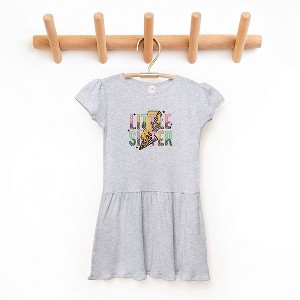 The Juniper Shop Little Sister Lightning Bolt Toddler Graphic Dress - 1 of 3