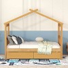 YOOCOZZ Twin Size Wooden House Bed with Drawers - 2 of 4