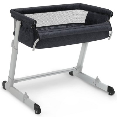 babyGap by Delta Children Whisper Bedside Bassinet Sleeper with Breathable Mesh and Adjustable Heights - Black Camo