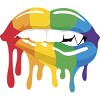 Adult Design By Humans Pride Vampire Melting Rainbow Lips By turtledojo Tank Top - 2 of 2