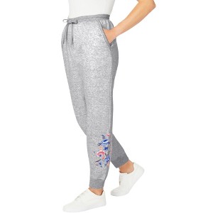 Woman Within Plus Size Petite Better Fleece Jogger Sweatpant - 1 of 4