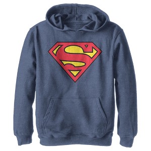Boy's Superman Classic Logo Pull Over Hoodie - 1 of 4