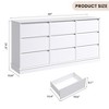 9 Drawer Dressers,Chest of Drawers with Deep Drawers,Large Double Dresser for Closet with Wide Top,Tall Wooden Dresser for Living Room, Bedroom - 2 of 4