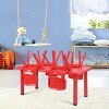 Tangkula Kids Multifunctional Activity Rectangle Table Kids Learn and Play Desk Red/Blue - 3 of 4