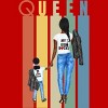 Men's Design By Humans Mother's Day Black Mom Queen Retro Stripes By duron4 Tank Top - Red - Medium - 2 of 2