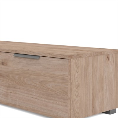 Jackson Hickory Low-Profile TV Stand with Cabinets and Shelves