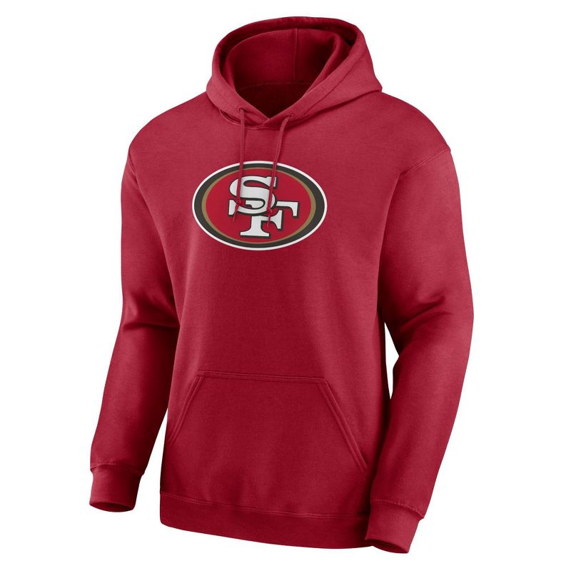 NFL San Francisco 49ers Long Sleeve Core Big &#38; Tall Fleece Hooded Sweatshirt, 1 of 4