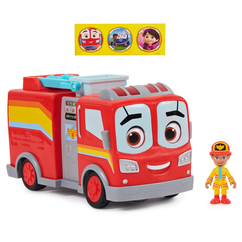 Firebuds, Bo Flash Rescue Adventure Fire Truck with Vroomlink, Lights, Sounds, and Movements