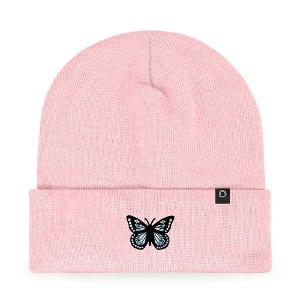 Dalix Butterfly Embroidered Beanie Insect Warm Winter Knit Hat for Women - 1 of 4