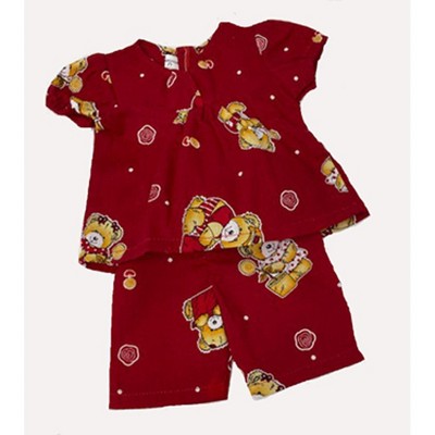 Doll Clothes Superstore Matching Girl And Doll Bear Print Pajamas